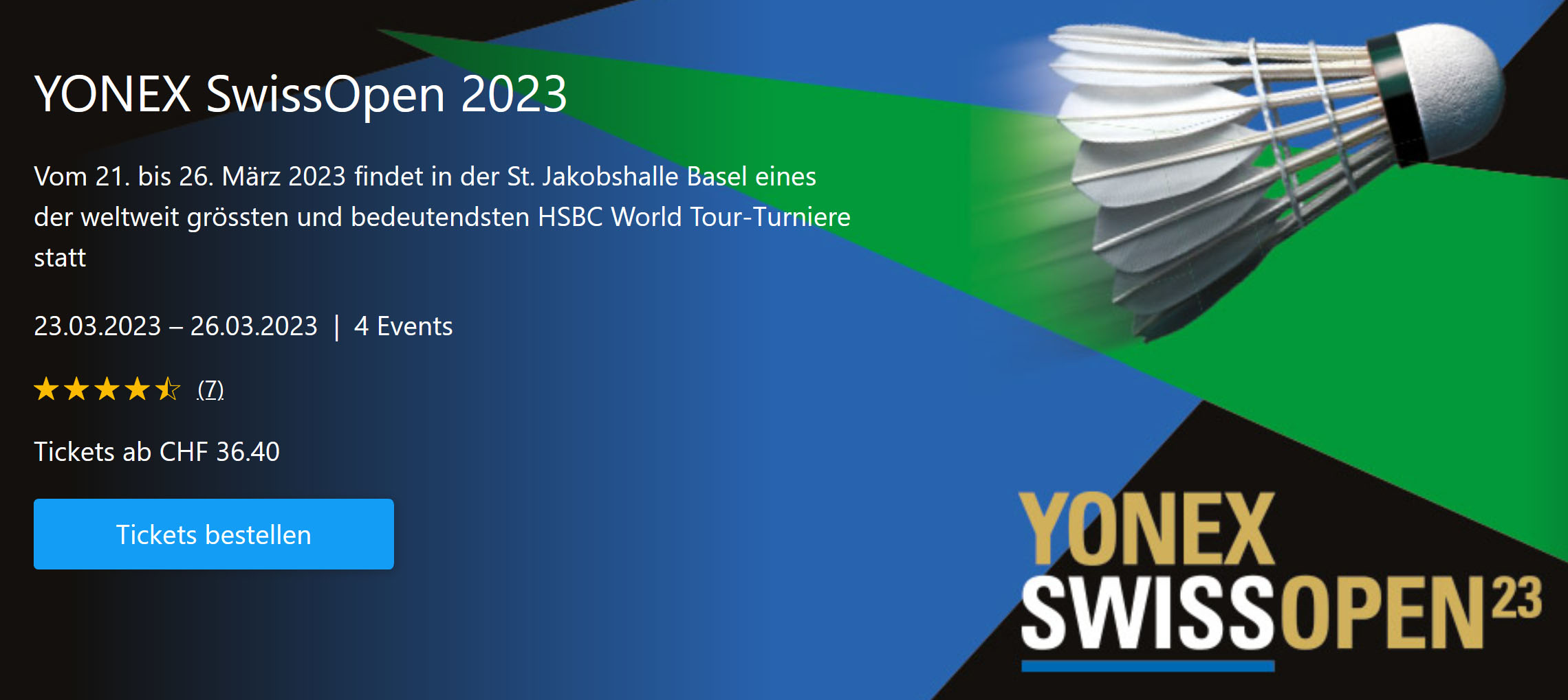 2023 Swedish Open Badminton World Tour escapeauthority